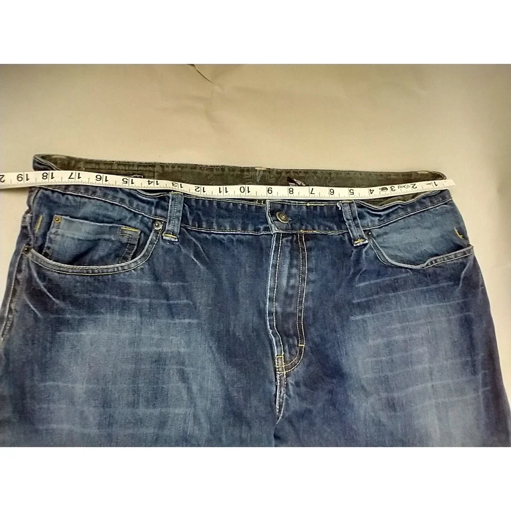Buffalo David Bitton Driven Mens Straight Leg Jeans Blue Denim 36x30 (Tag 36x34)